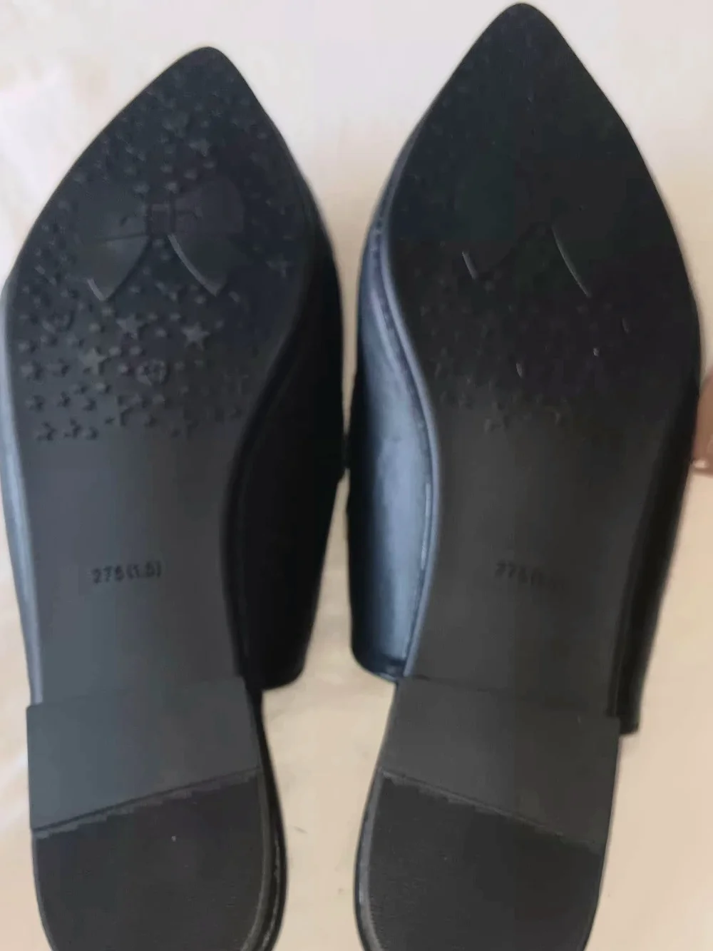 Black Pointed Slip-On Mules - Picture 4 of 6